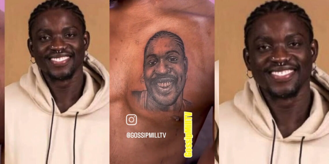 Man tattoo his favorite celebrity verydarkman on his chest