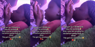 Nigerian Man Shares Girlfriend video at 1:30 AM Praying for Him: What an heartfelt Moment