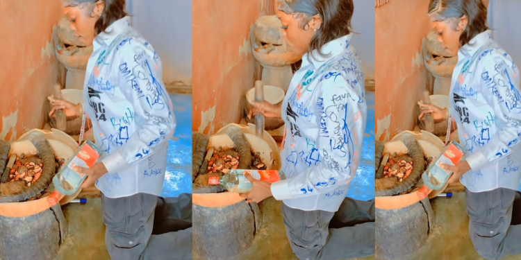 Nigerian Lady Goes Viral for Thanking River Goddess with Gin to Celebrate University Graduation