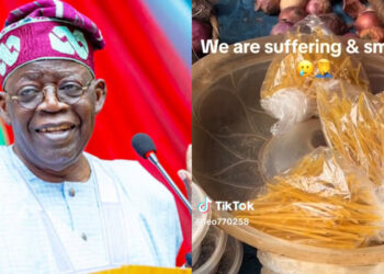 “Man Shocked by N100 Nylon-Wrapped Spaghetti in Nigerian Market: Viral Video Sparks Reactions”