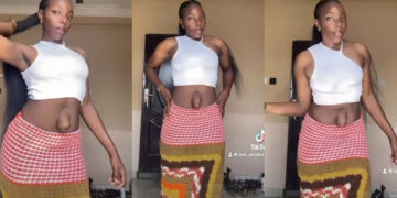 Beautiful lady goes viral as she post her unique navel on social media 