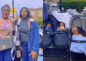 2 ladies dance happily as they flaunts their twins online 