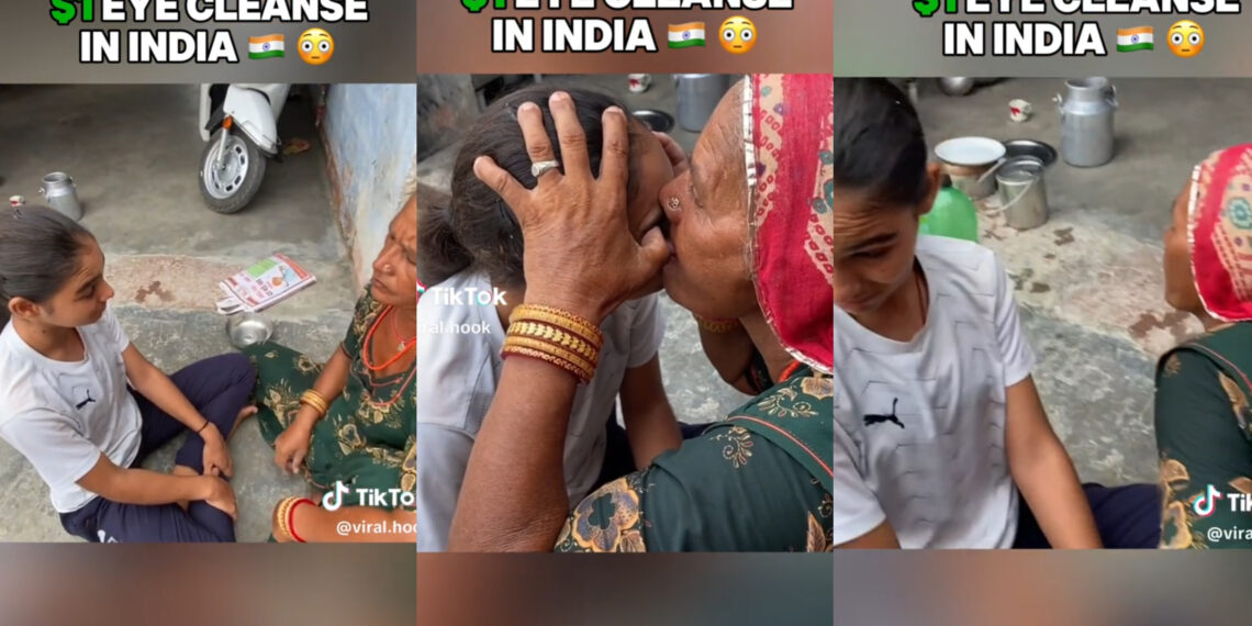 Indian Woman Goes Viral for Using Tongue to Cleanse Eyes, for $1 Sparks Health Concerns