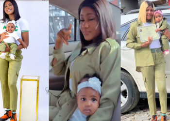 A Nigerian youth corps member goes viral on social media as she goes to NYSC empty-handed but returns home with a baby.