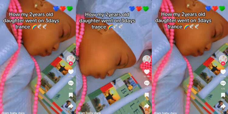 “Miraculous 3-Day Trance: Nigerian Mother’s Video of Her 2-Year-Old Daughter Sparks Social Media Buzz”