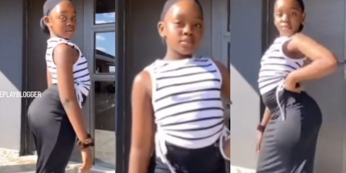   “This one na Small pikin Abi Na adult” people ask as Little girl acting like an adult spark reactions 