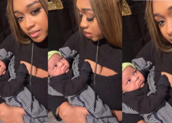 Video of new born baby looks to mother, has sparked hilarious reaction on social media 