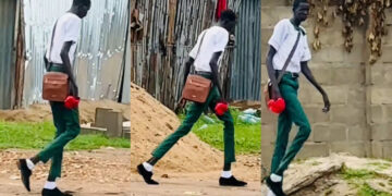 The might win the tallest boy in Africa, tall boy spark reactions see details 