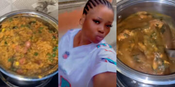 “Lady Highlights Boyfriend’s Reliance on Her Cooking Skills in Viral TikTok Video”