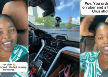 Lady Orders an Urba Ride, Surprised by Lamborghini Urus Worth Over N300m Arriving to Pick Her Up in Lagos