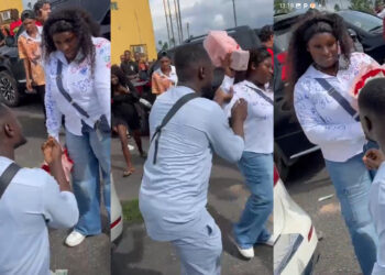 Nigerian Man’s Public Proposal Rejected After Signout, Video Goes Viral