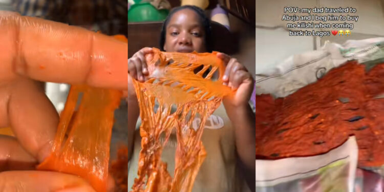 Shocking Discovery: Nigerian Lady Finds Kilishi Made of Rubber Coated with Suya Spice