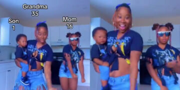Heartwarming Generations: 35-Year-Old Grandmother Flaunts Grandchild in Viral TikTok Celebration