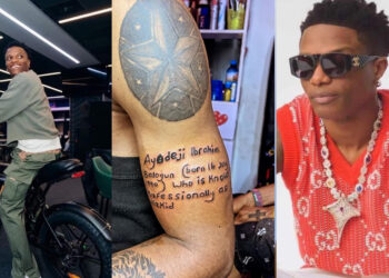 a dedicated fan has permanently tattooed Afrobeat star Wizkid  on his arms, to mark his birthday 