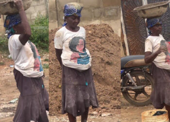 Emotional video of a hardworking mothers doing bricklaying to feed her children goes viral. 