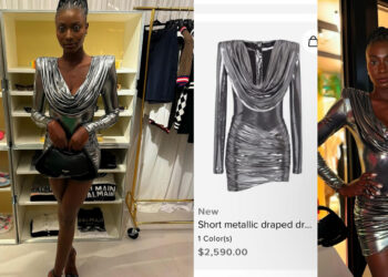 Mary timms reveals cost  dress she wore at Balmain event last weekend