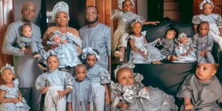 17 Years After Their First Child, Nigerian Couple Welcomes Their Third Set Of Twins In 4 Years (Photos)