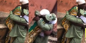 mother went so emotionally and shared tears of joy after her daughter who just graduated wore her NYSC khaki for the first time 