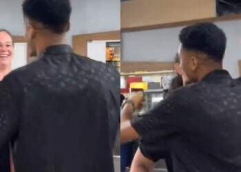 Heartwarming Reunion: Young Nigerian Boy Welcomes American Lover at Airport