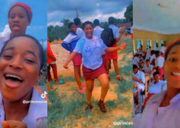 WAEC Students Celebrate After Final Exam, Wear White Shirts and Sign Out Like University Graduates