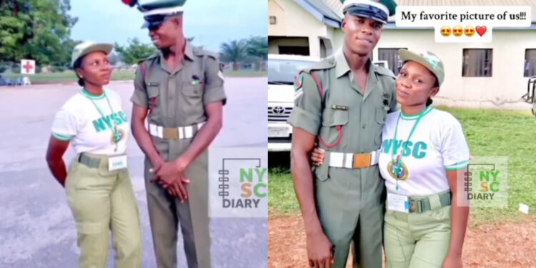 NYSC Love Story: Corps Member Falls for Platoon Commander at Orientation Camp, Twitter Video Goes Viral