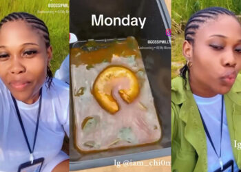 Lady Post Food Shared at Her NYSC Orientation Camp 