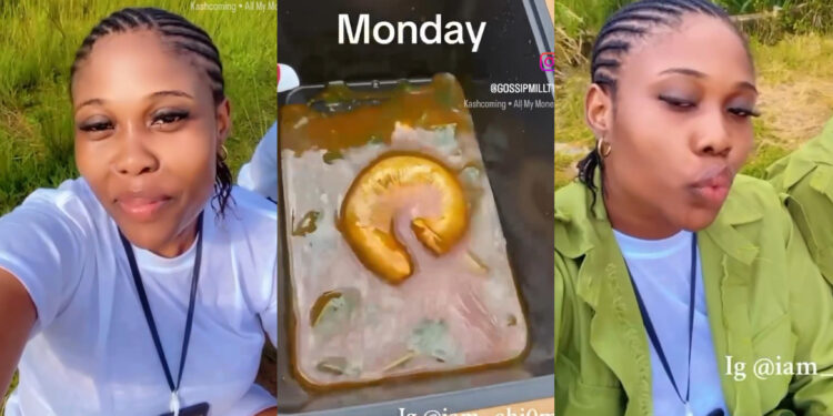 Lady Post Food Shared at Her NYSC Orientation Camp 