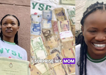 NYSC Lady Gifts Mom Her Entire 360k Allawe in Viral Video