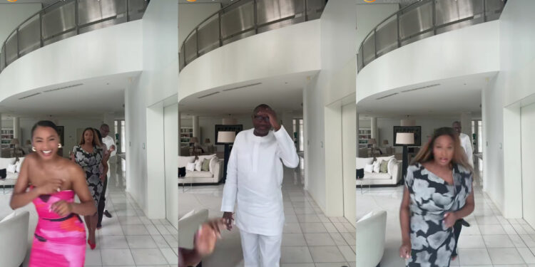 Femi Otedola Participates in Dance Challenge with Daughters (Video)