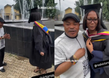 Veteran actor, Victor Osuagwu dance and celebrate as his first daughter bags a degree 