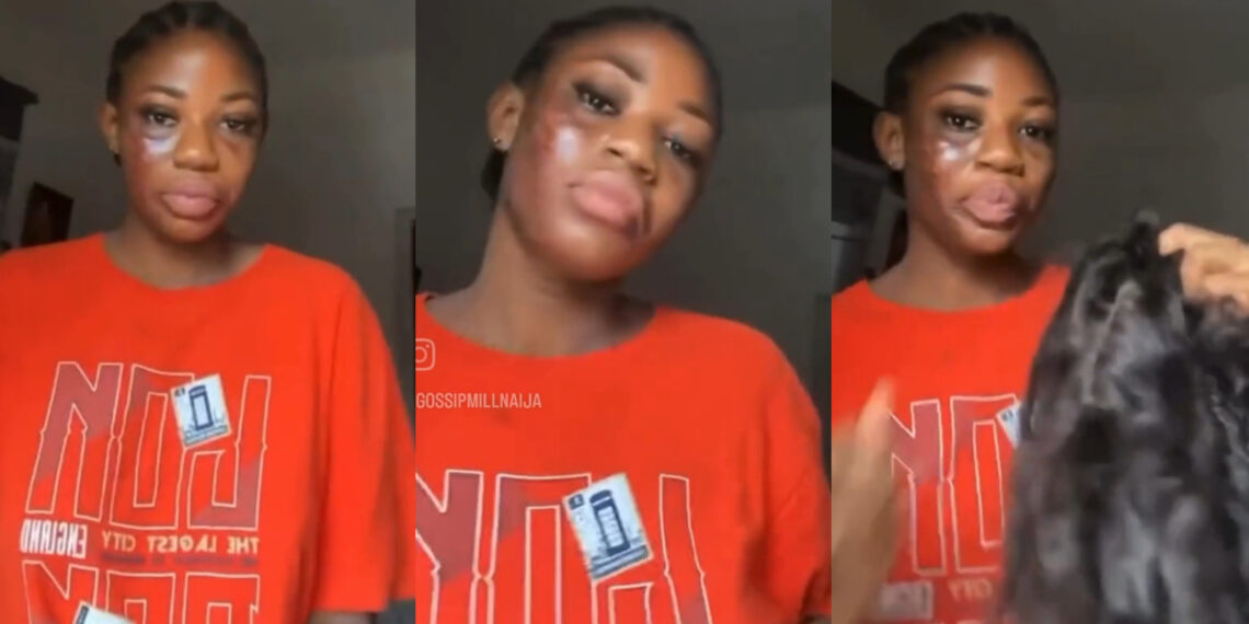Nigerian Woman Shows Off Expensive Wig Given by Boyfriend After Redesigning of Face