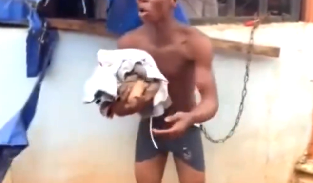 Hilarious Moment A Thief Was Made To Dance With Items He Stole
