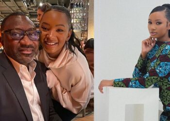 See Trending Video Of Otedola ‘Pecking’ His Daughter