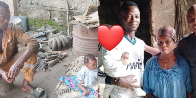 Wife of Calabar Mechanic Who Left Him With Baby Returns After Viral Story Raises Support