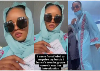SHOCKER! Lady Who Travelled From Dubai To Nigeria For Friend’s Wedding Finds Out She’s Marrying Her Boyfriend (Video)