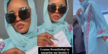 SHOCKER! Lady Who Travelled From Dubai To Nigeria For Friend’s Wedding Finds Out She’s Marrying Her Boyfriend (Video)