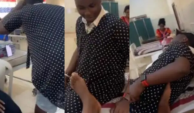 Moment Husband Creates Hilarious Scene In Labour Room As He Follows Wife In (Video)