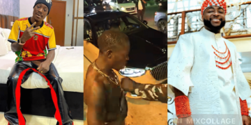 “He was addressed the way he was dressed” – Reactions as Davido’s security ch@sed Dj Chicken away (Video)