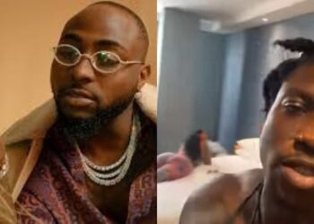 Davido reacts to the video of VDM with a beautiful lady in his hotel room
