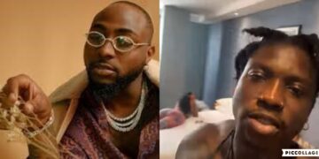 Davido reacts to the video of VDM with a beautiful lady in his hotel room