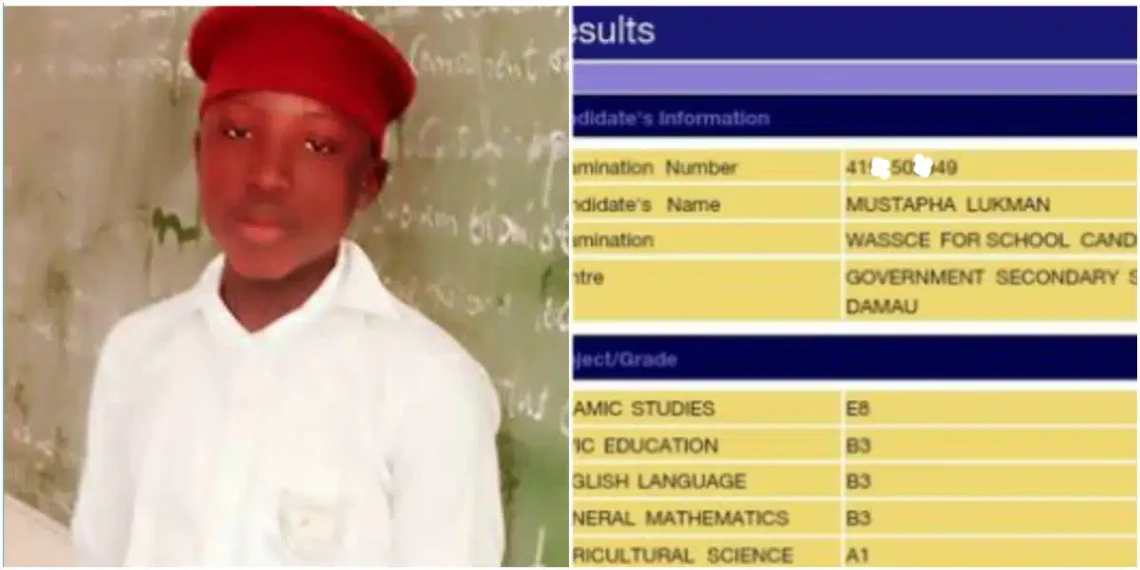 WAEC result of boy who scored 136 in JAMB got people talking on the internet