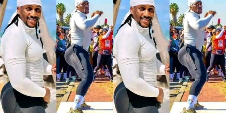 Hilarious reactions as a man with a nice body shape, raised eyebrows with his trending photos