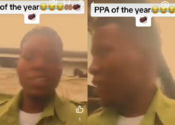 NYSC Corp member shows his communication style with his students