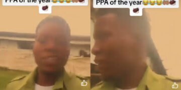 NYSC Corp member shows his communication style with his students