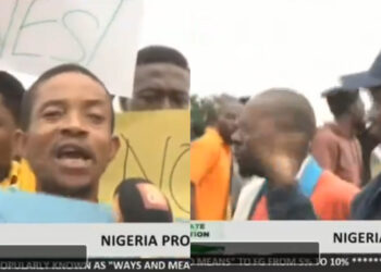 Hilarious Moment: Man Paid to Carry Anti-Protest Placard Forgets His Lines and Complains About Hunger