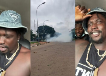 “2024 Government Orders Tear Gas on Protesters: Activist VeryDarkMan Caught in Brutal Clash!”