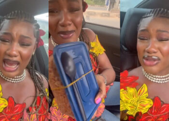 A trending video of a woman who went to her son’s school party.