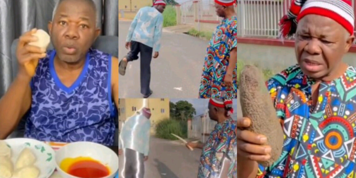“Congratulations this is the winne of this challenge” reaction trailing as Chiwetalu Agu turns his son to yam as he joins trending Gwo Gwo challenge