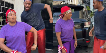 Iyabo Ojo’s video teaching Eniola how to act like an “agbero” sparks laughter