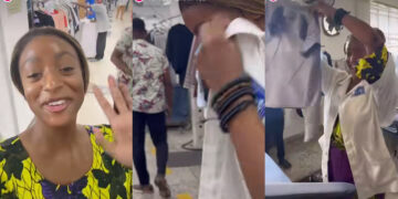 DJ Cuppy Visits Her Mother’s Garment Dry Cleaning Factory